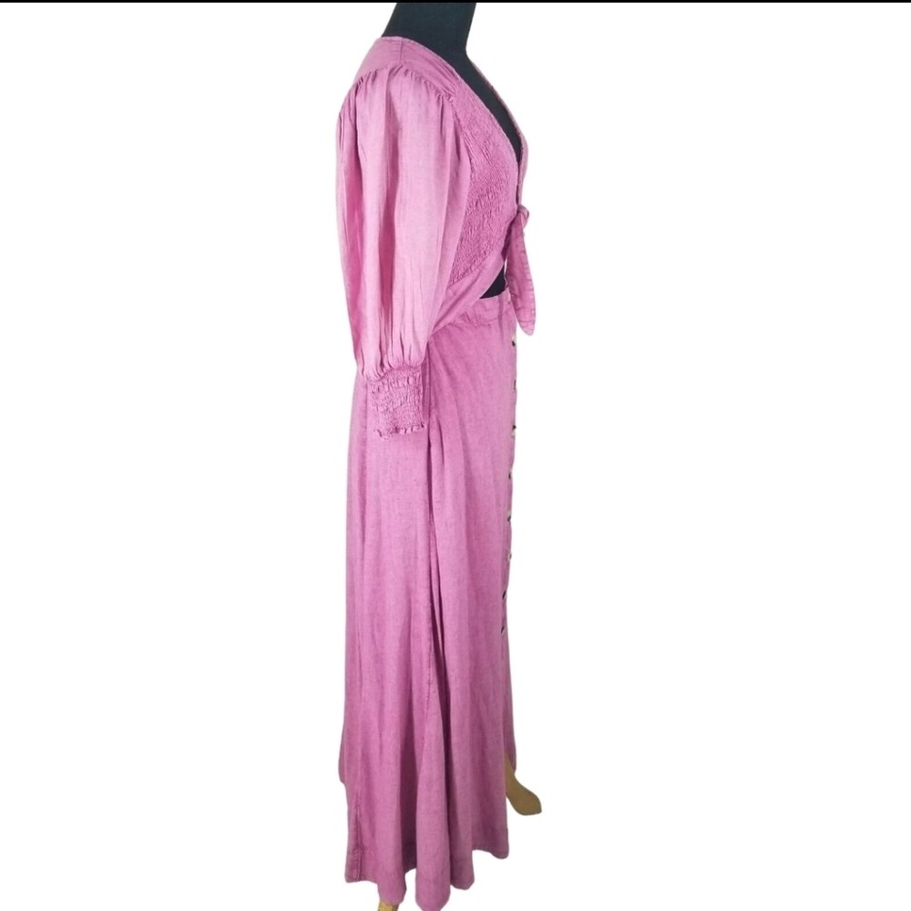 Free People Mauve Maxi Dress with Tie-Front - Picture 10 of 16
